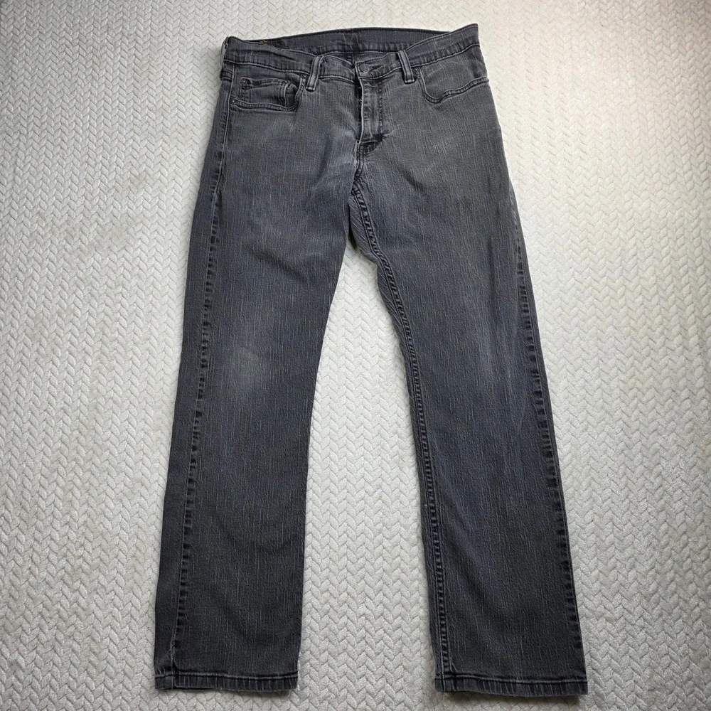 Levis 514‎ Straight Fit Mens Grey Denim Jeans 34x30 Classic Casual Pants